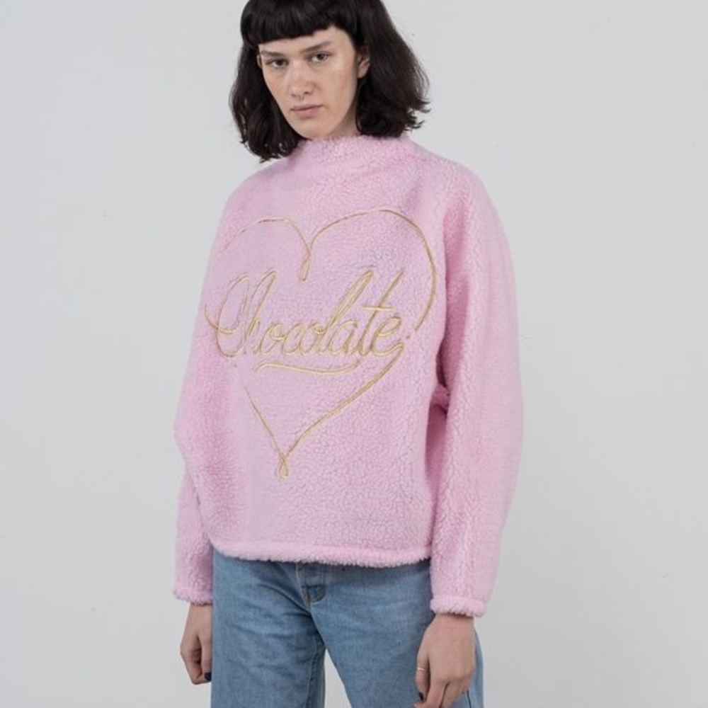 Little Sunny Bite Lazy Oaf Chocolate Pink Sweater - Picture 4 of 4